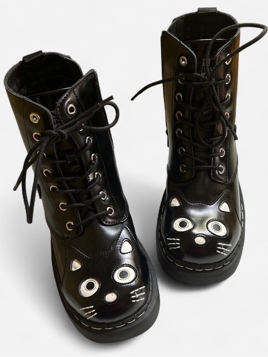T.U.K Shoes - T.U.K Kitty Cat Face Boots